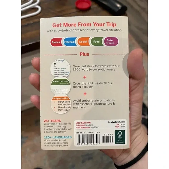 Lonely Planet Dutch Phrasebook & Dictionary (2013) Paperback Travel - Picture 3 of 3